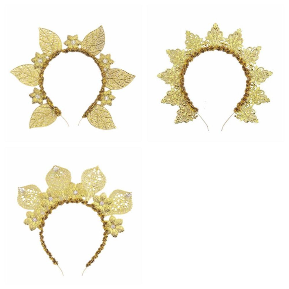 Rhinestone Women Hairband Sun Traditional Festival Hair Hoop  Lolita Accessory