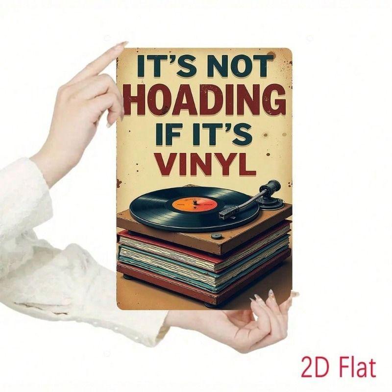 Винтажное Металлическое Настенное Искусство, Подарок Музыканту Плакат с Виниловой Пластинкой