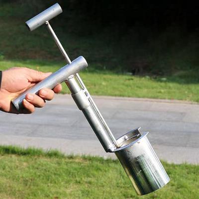 Herramienta para plantar bulbos con empuñadura en forma de T, resistente a la corrosión, mango cómodo, muestreador de suelo para césped