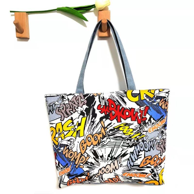 Women Canvas Bags Casual Daily Shoulder Tote Shopper Handbag Simple Hobo Bags