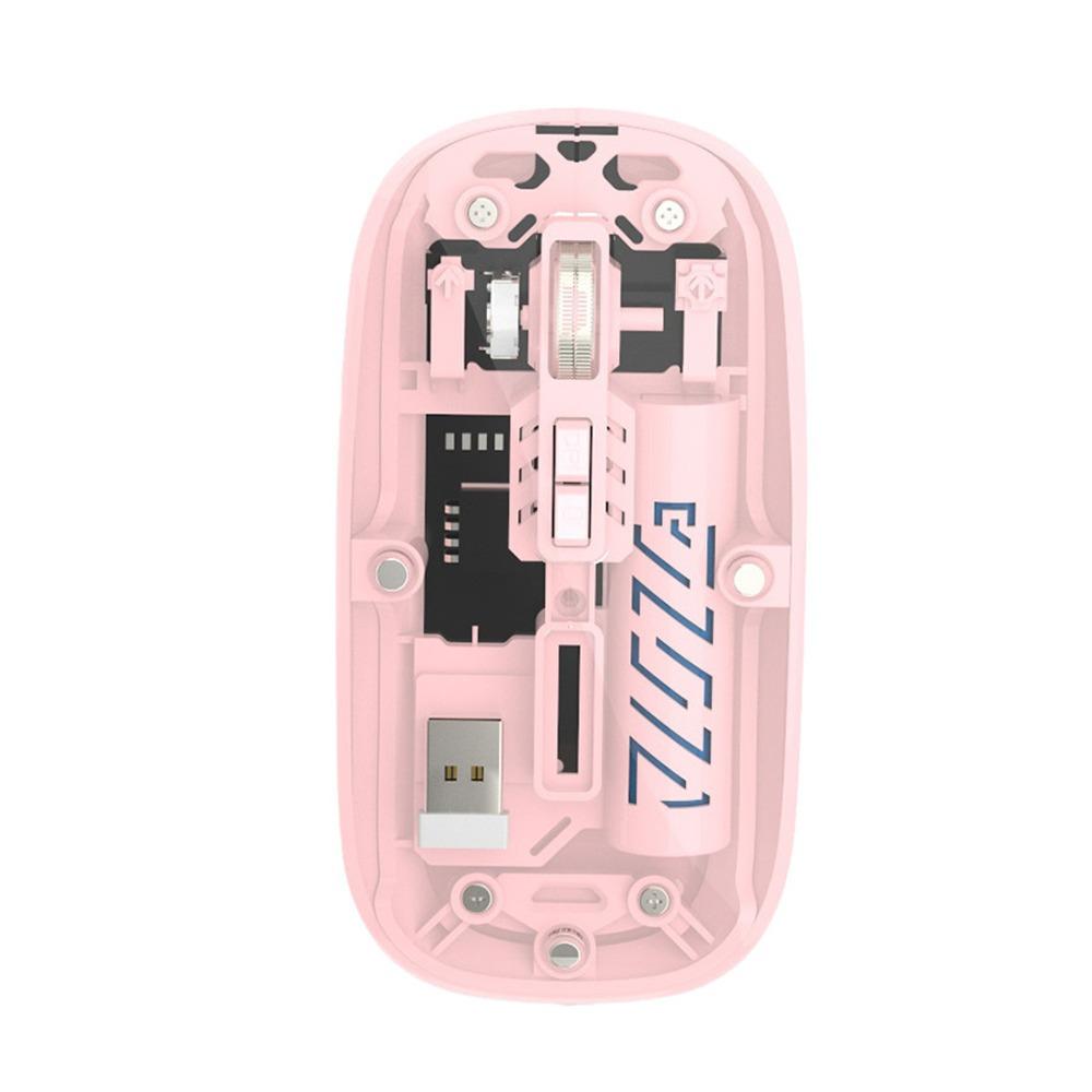 Bluetooth 2.4G Wireless Mouse Dual Mode Transparent Laptop Wireless Mouse Silent Rechargeable Rechargeable Mouse Laptop