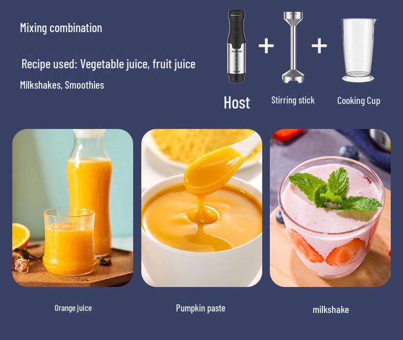 Orlanda Wireless Multifunctional Handheld Immersion Blender for Baby & Home Use