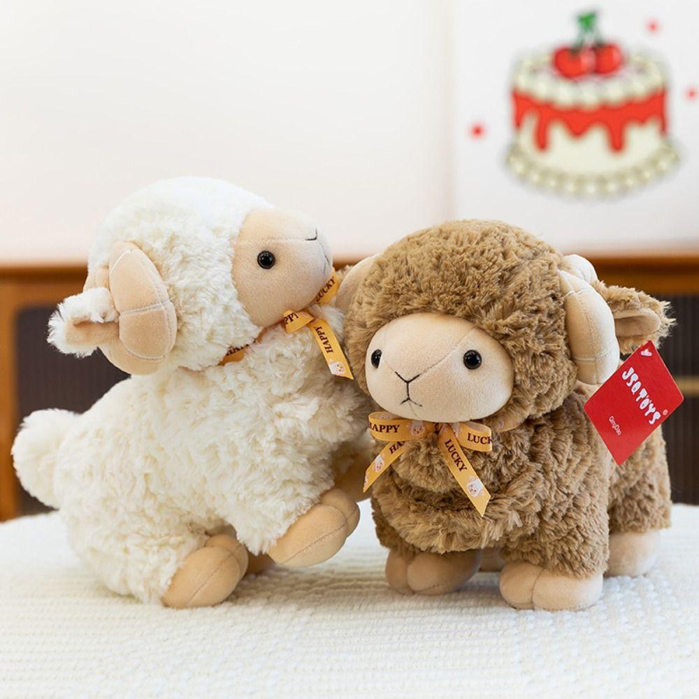 Fluffy Standing Goat Plush Doll 23cm Baby Goat Keychain Sheep Plush Toys  Children