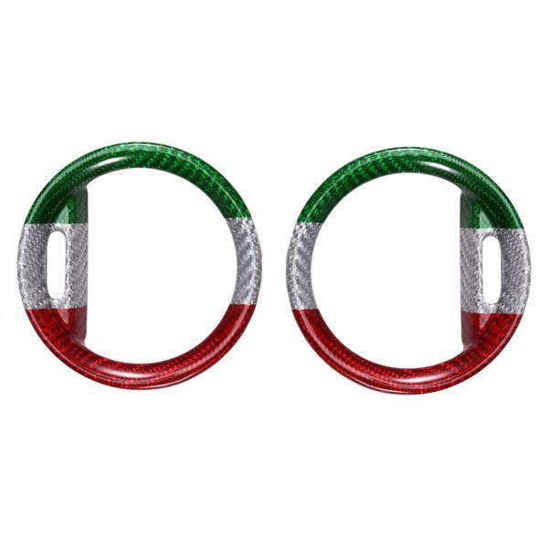 

Pair of Carbon Fiber Air Vent Trim Panels for 16-24 Abarth 595/695 Fiat Standard Size