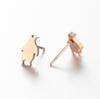 Stainless Steel Hip-Hop Punk Smiley Face & Cupid Angel Earrings