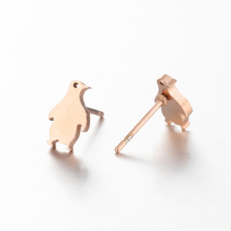 Stainless Steel Hip-Hop Punk Smiley Face & Cupid Angel Earrings