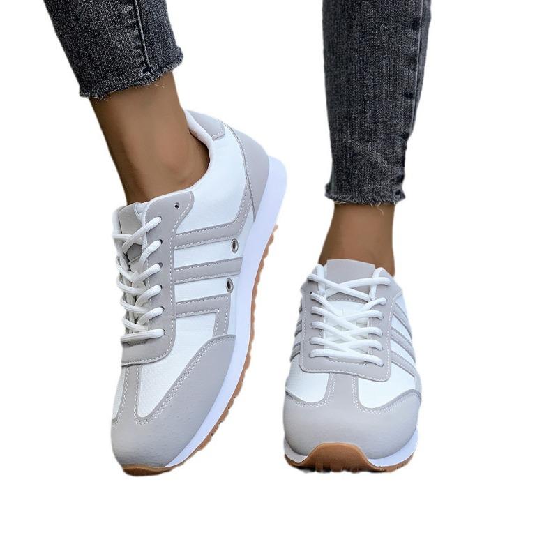 Autumn New Casual Shoes Fashionable Versatile Travel Running Shoes Breathable Leather Lightweight Sports Women's Shoes