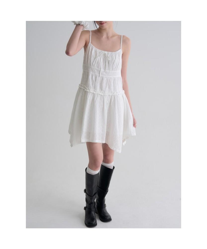 8SECONDS Eyelet Mini Dress White