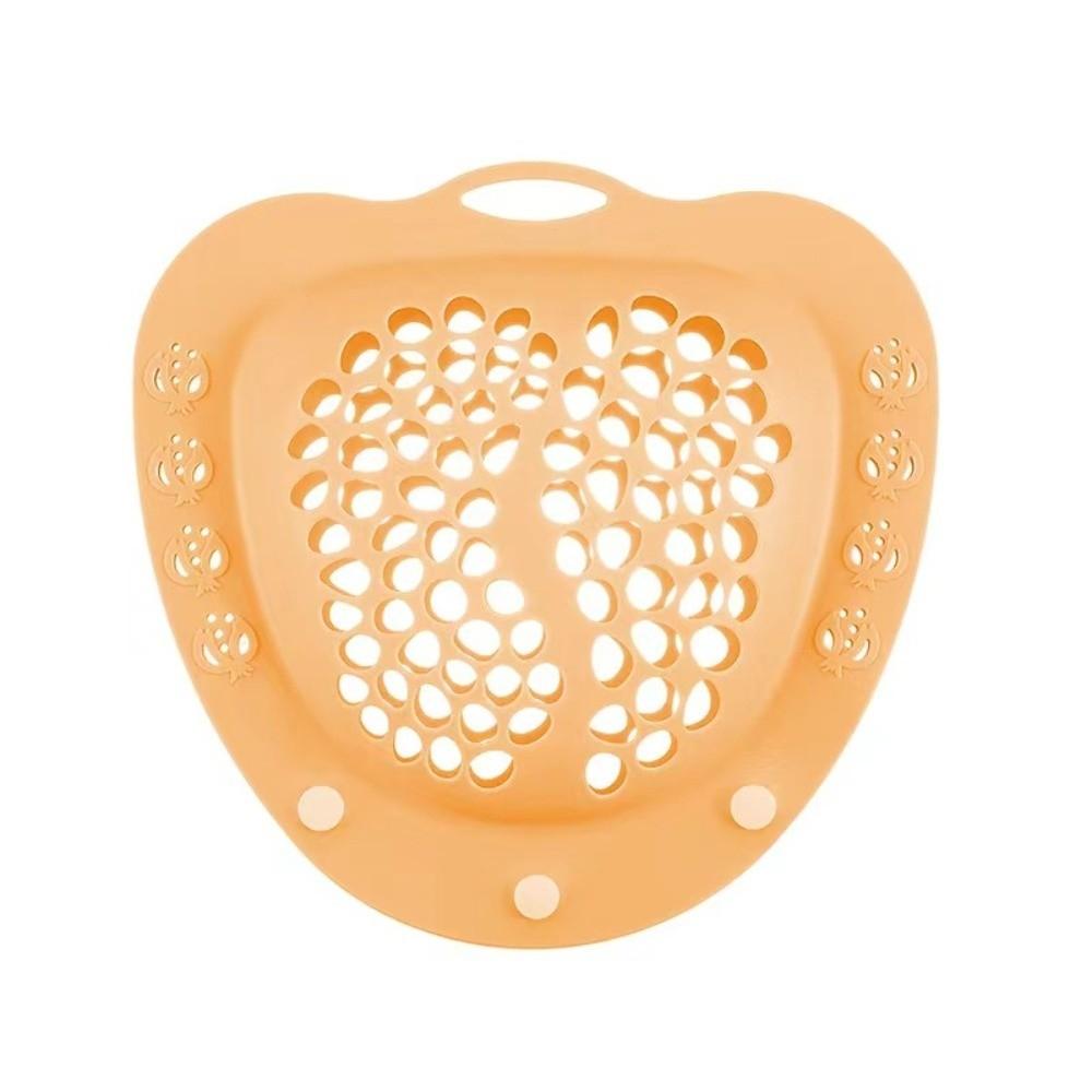 

Anti Deformation Silicone Bra Bag Snap Closure Heart-Shaped Bra Protector Washing Bag with Handle Easy Clean Laundry Bag помаранчевий