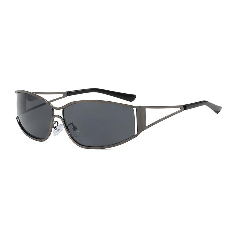 Yk2 Spice Girl Wind Small Frame Light Color Sunglasses Women S Trendy Concave Shape Advanced Sense Curved Cat Eye Sunglasses -