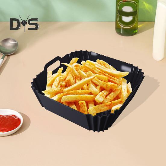 Silikonové vložky do fritézy Opakovaně použitelné čtvercové vložky do fritézy pro 4-6 QT vložky do potravinářské pečicí pánve Příslušenství k fritéze