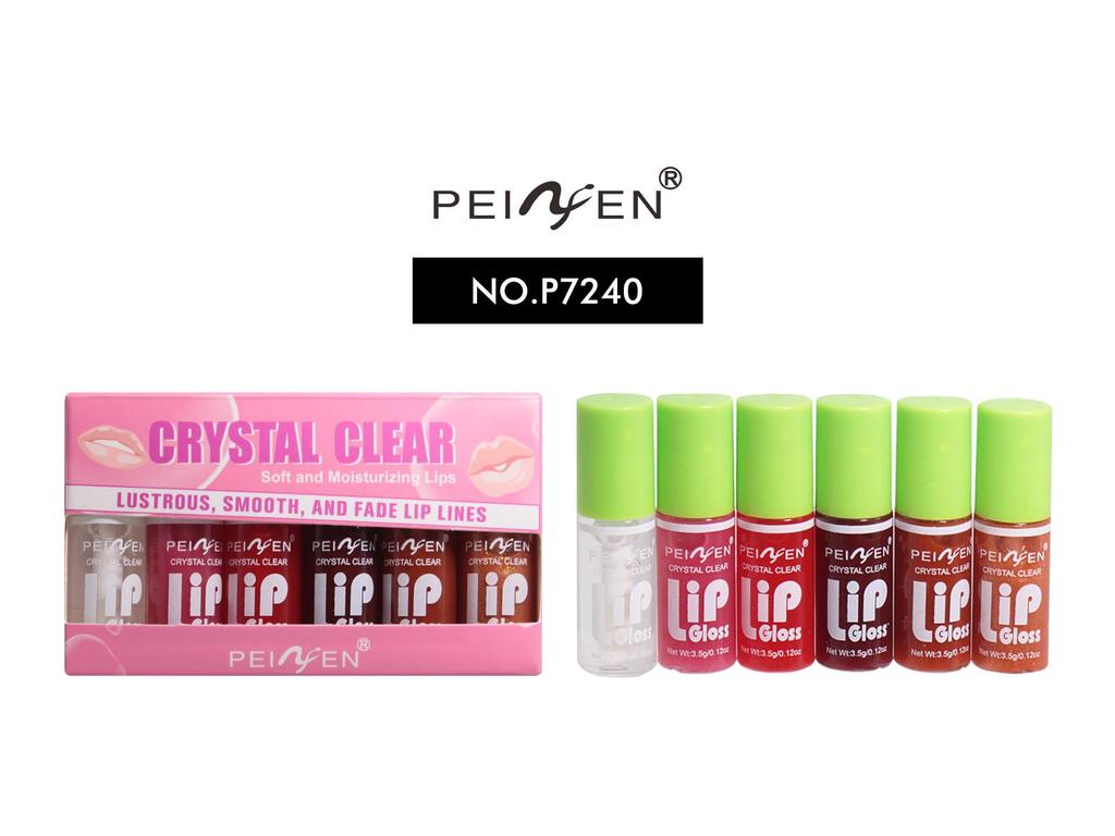6-Piece Plump & Moisturize Lip Gloss Set - Mirror Finish for Long-lasting, Full Lips