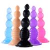 Female Size S/M/L Pull Beads Butthole And Vaginal Use Multicolor Healthy Soft Gel Suction Cup For Women Big Dick Sex Toys