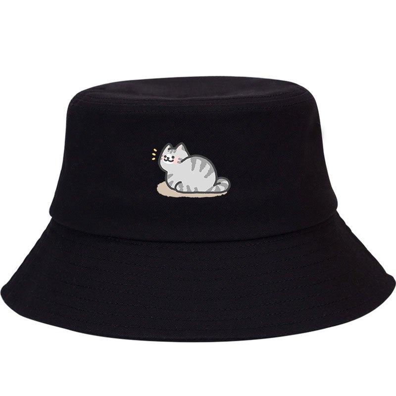 

Unisex Fashionable and Versatile American Style Bucket Hats with Cute Animal Prints Adjustable Lightweight and Comfortable чёрный