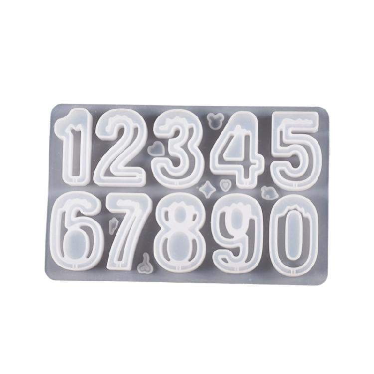 Number Mold 0 To 9 Silicone Mould Epoxy Resin Molds for DIY Handmade Art Crafts