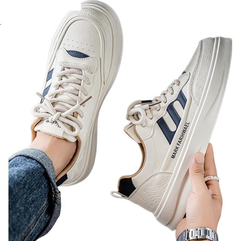CARTELO Men's Shoes, Summer 2026 Fashionable Footwear, Men's Low-Top Sneakers, Versatile Sports White Shoes for Men, White, Size 42