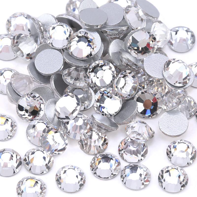 Large Bag Of Flat-Bottomed Diamonds, Nail Art, Flat-Bottomed Diamond Jewelry, Nail Art Jewelry 14,400 High-Quality Glass Rhinestones.
