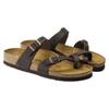 Birkenstock Leather Fashion Comfortable Slide Sandals Unisex Sandals Brown 0171321