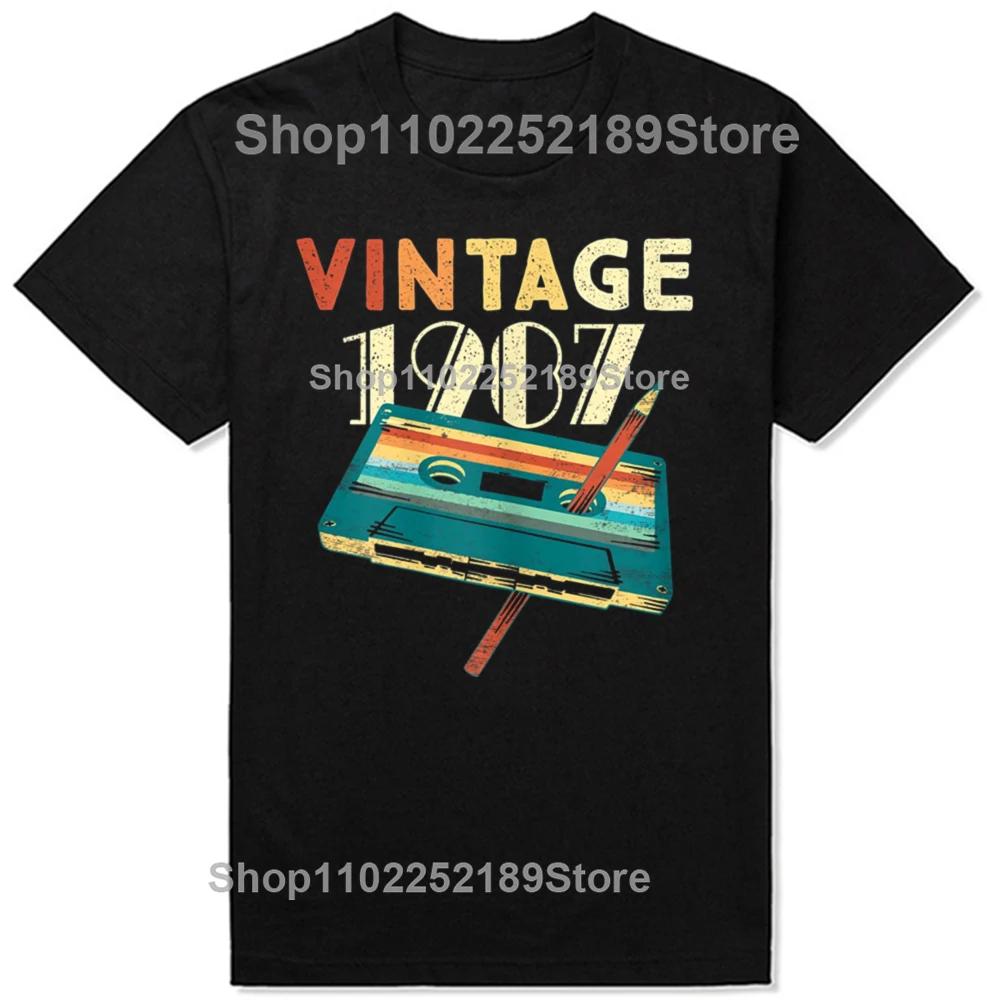 Funny Vintage 1987 Music Cassette 38th Birthday Gifts 38 Years Old Graphic Tshirts Tshirt 100 Cotton Loose Oversized T Shirt