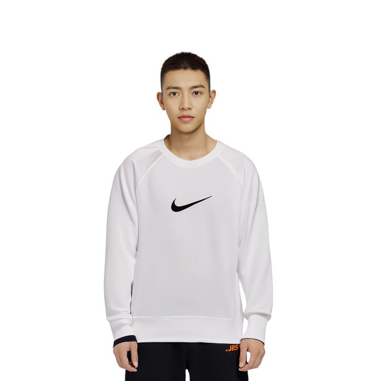 Nike Sweatshirts Men's White Crew Neck Moderate Regular DA0087-100