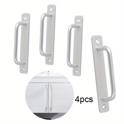 4pcs Sliding Barn Door Handle Pull Wood Door Handle Furniture Hardware Aluminum Cabinet Cupboard Interior Balcony Door Pull