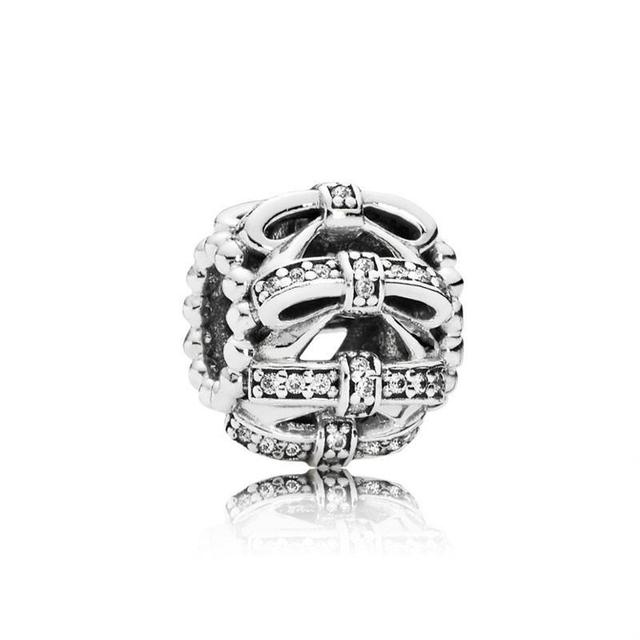 New Sparkling Round Openwork Love Heart Charm Bead Gift Fit Original Fashion Bracelet Diy Jewelry For Women