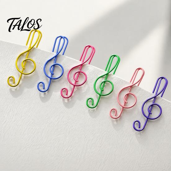 Creative File Fasteners Musical Note Paper Clips, Colorful Metal Treble Clef Decorative Cute Music Themed Gifts Fasteners, Bookmarks for Office