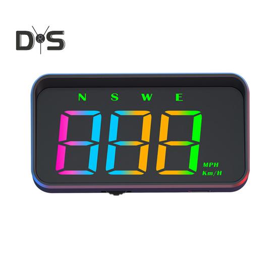 

Проекционный дисплей HUD для автомобиля, простая настройка, автоматически затемняющийся цифровой GPS-спидометр, проекционный дисплей на лобовое стекло автомобиля чёрный