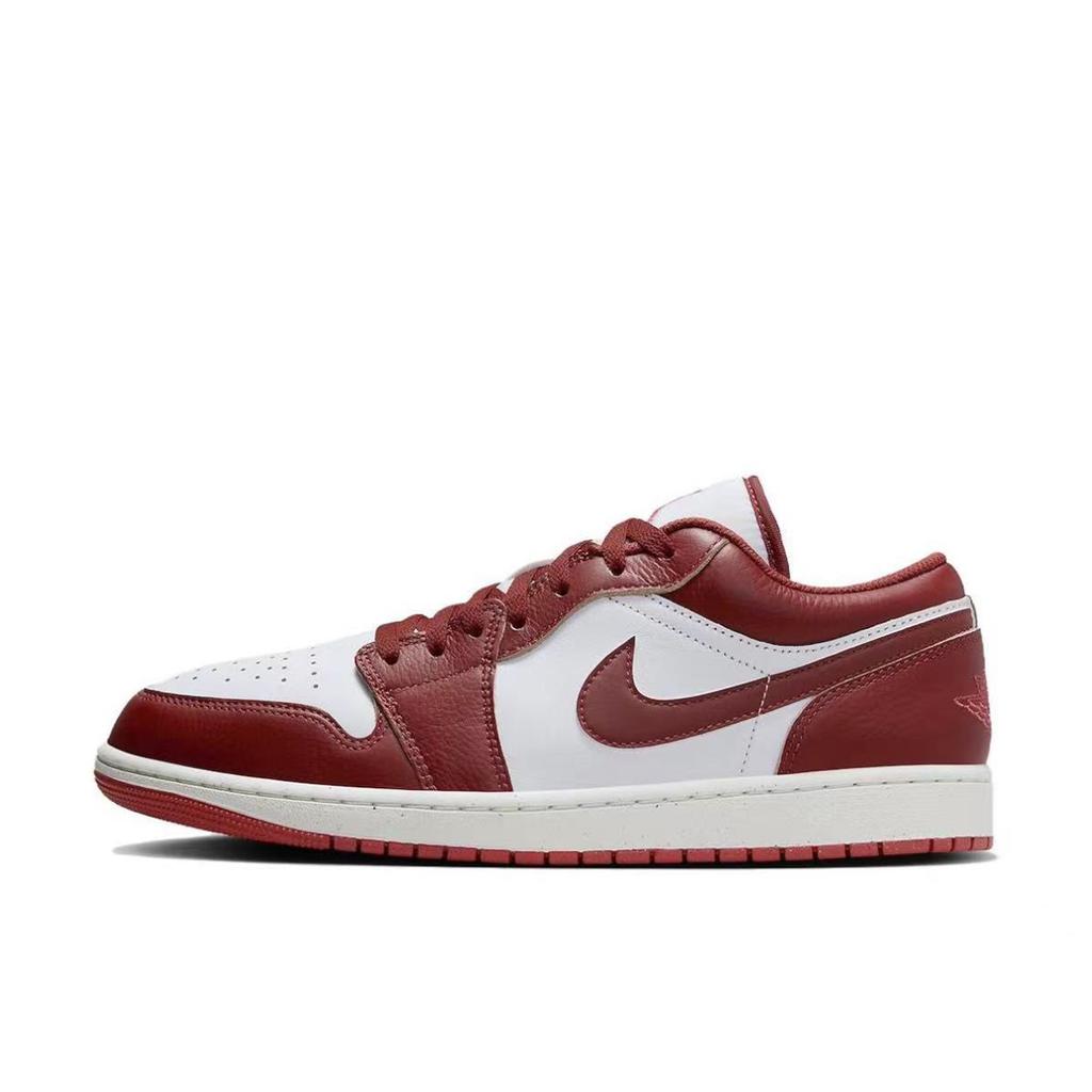 Jordan Air Jordan 1 Vintage Basketball Shoes Men's Low Top Red White FJ3459-160(Team59-)