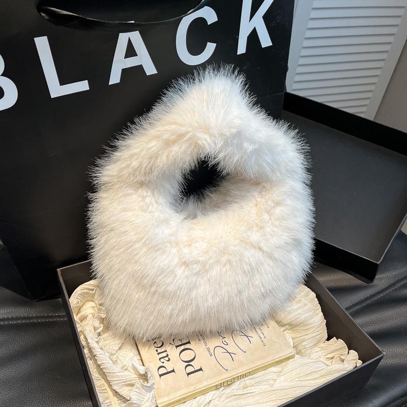 Korean Style Winter Plush High-End Women's Mini Clutch Handbag