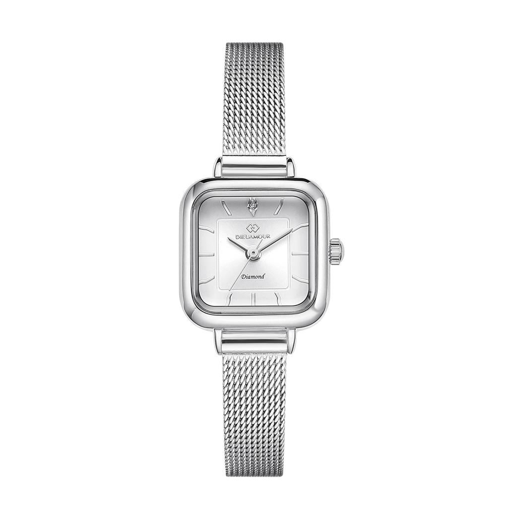 Diyuamoleu Women'S Mesh Band Watch Daw6202Ms-Sw Diamond Watch