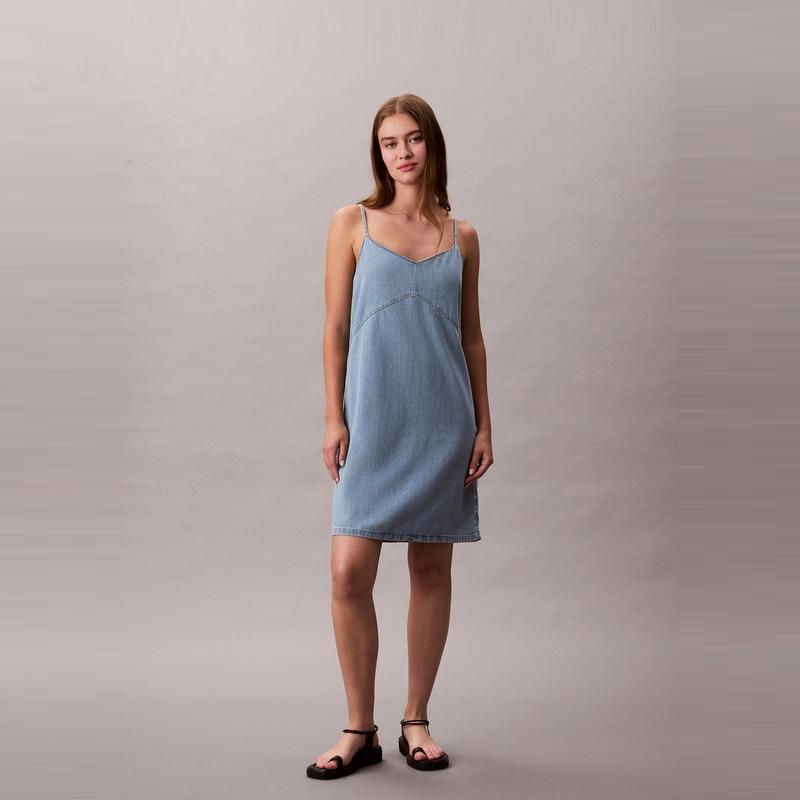 Calvin Klein Vintage French Sexy Cotton Slip Dress Women Dresses 47C742G