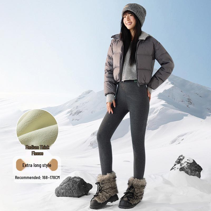 Women's Lambswool Cotton Pants - Autumn/Winter Thick Base Layer Plus Velvet, 2025 New Style Warm Tight Leggings.