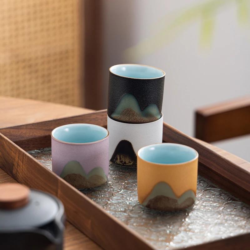 Home Office Tea Cup Gift Box Set Exquisite Jiangshan Cup Tea Set Single Cup Tasting Tea Festival Japanese Style