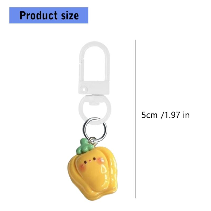Sturdy Resin Vegetable Keychain Fashionable Phone Chain Decoration For Girls Gift Giving