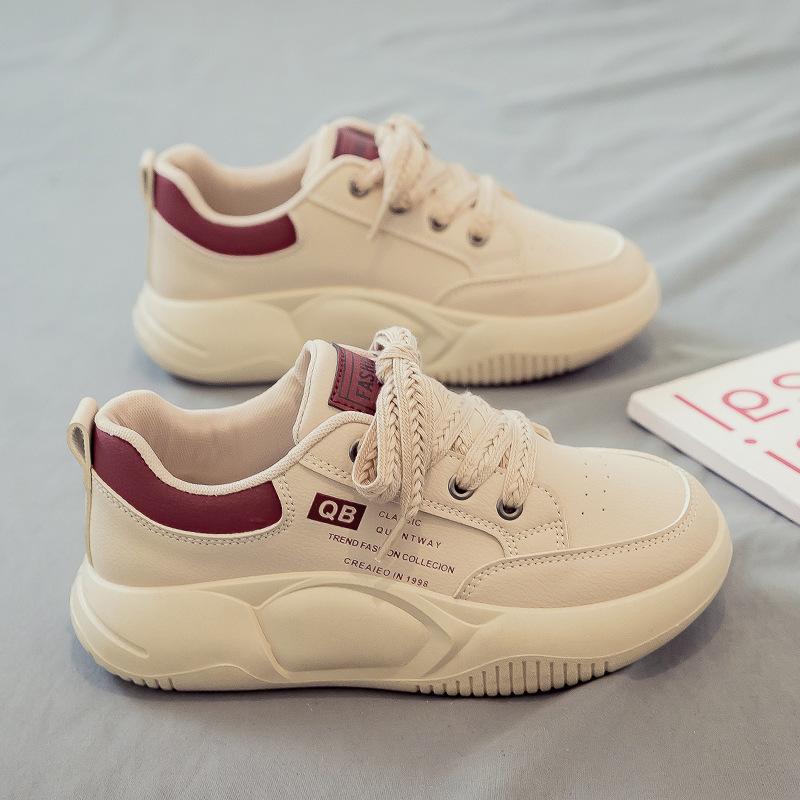 Spring White Shoes Women's Shoes New Internet Celebrity Hot-soled Thick-soled Board Shoes Soft-soled Casual Mother's Shoes Spring and Summer