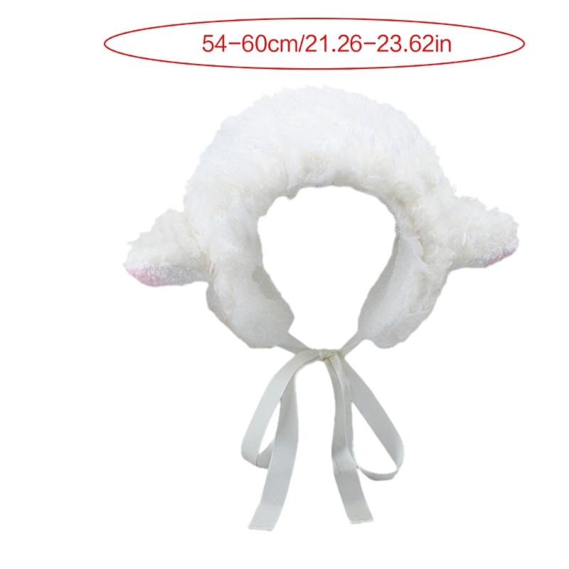 Cute Head Wrap Hair Bands for Ear Warmer Furry Lamb Ear Sheep Ear Plush Hat