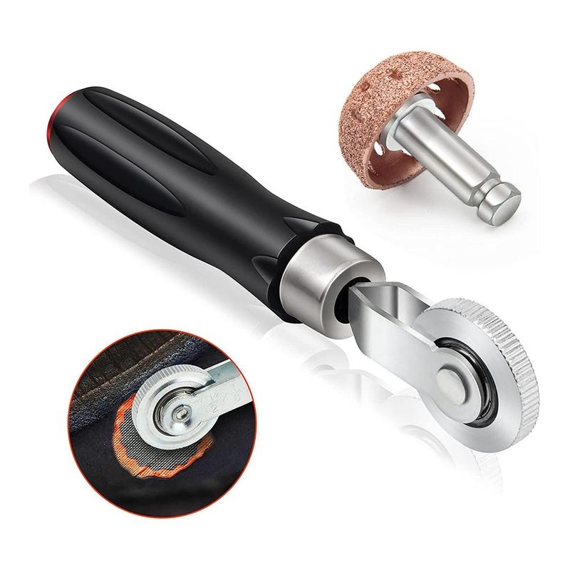 1 Set Tire Repair Patch Tools Kit Tire Patch Roller With Tire Wheel Repair Grinding Head Buffing Wheel (42 Mm)