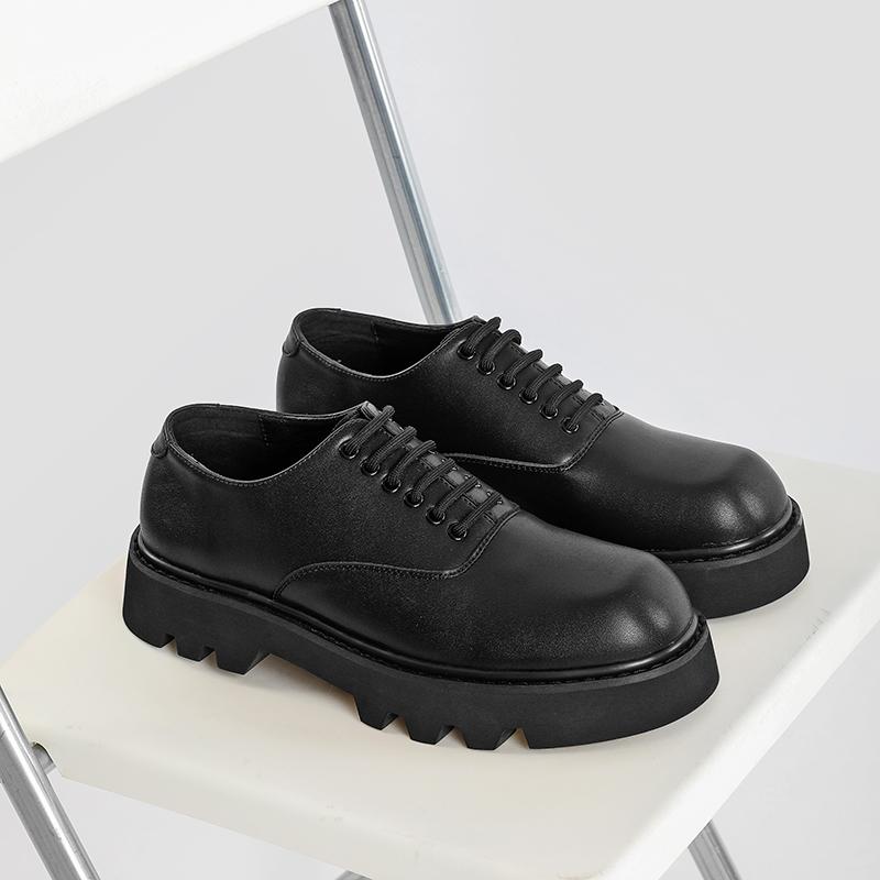 Fashion Business men's thick soled leather shoes Minimalist and fashionable design style Wedding Party Outdoor Strolling Men's Shoes