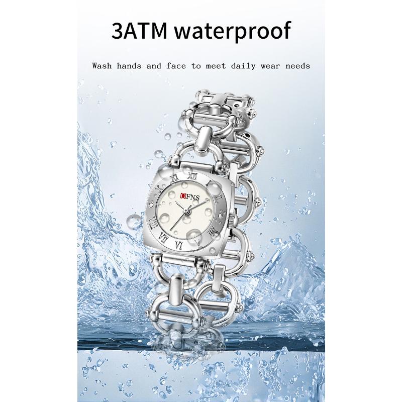 Fashion Rectangle Women Watches Ladies Stainless Steel Strap Waterproof Quartz Wristwatches Reloj Mujer