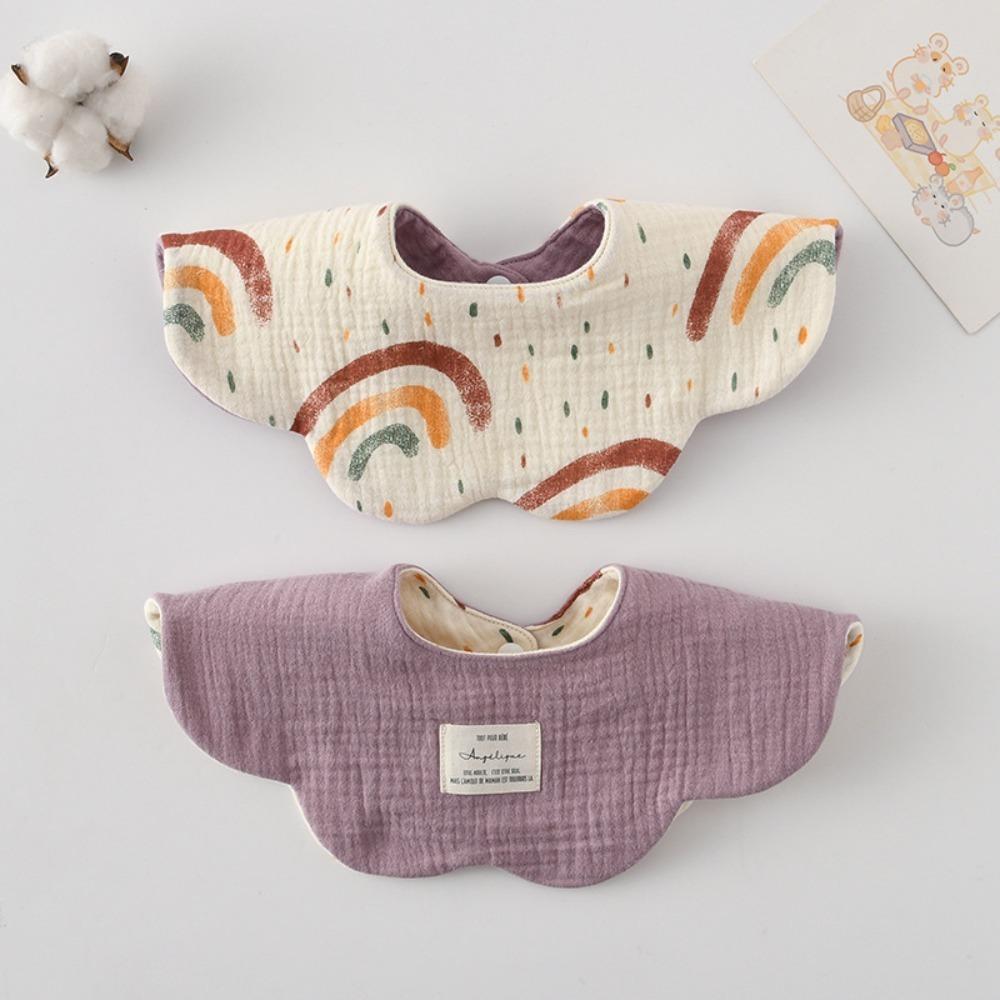 Pure Cotton Gauze Baby Feeding Bib Breathable Saliva Towel New Drool Bib  For Newborn Toddler