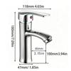 Single Hole Single Lever Lavatory Water Tap Polished Chrome Hot/Cold Mixer Faucet with 2 Water Hoses