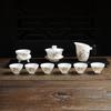 Chaxun Mutton Fat Jade Porcelain Kung Fu Tea Set