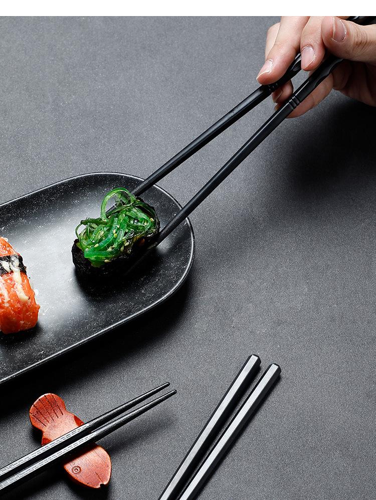 High-Temperature Resistant Non-Slip Japanese Alloy Chopsticks for Cooking & Sushi