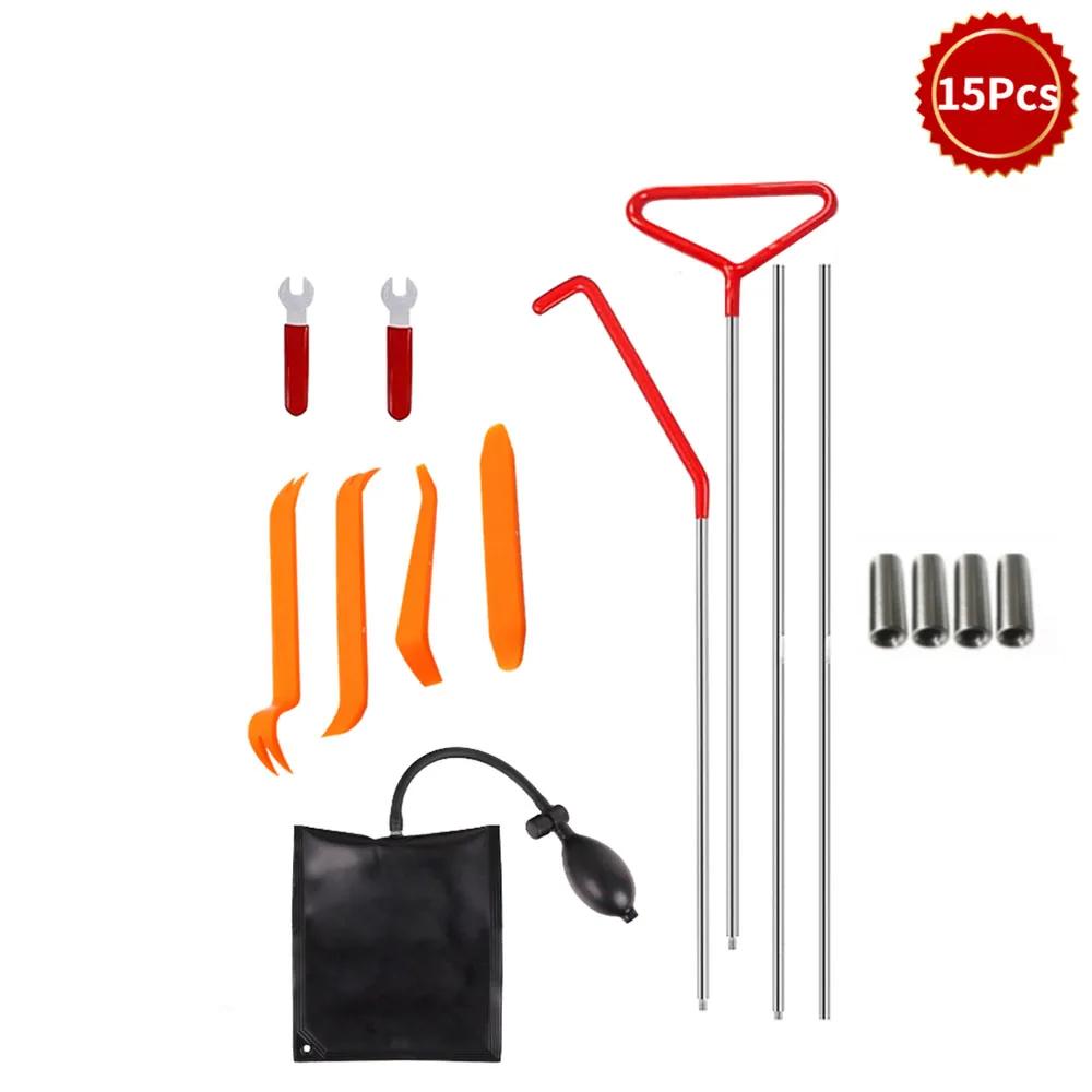 PWS New Open Car Door Tool Kit Inflatable Air Pump Auto Window Door Open Fixing Gripper Tools Long Reach Kits