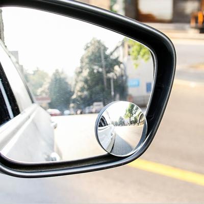 2Pcs Rearview Convex Mirror Clear 360 Degree Rotation Wide Angle Car Rimless Convex
