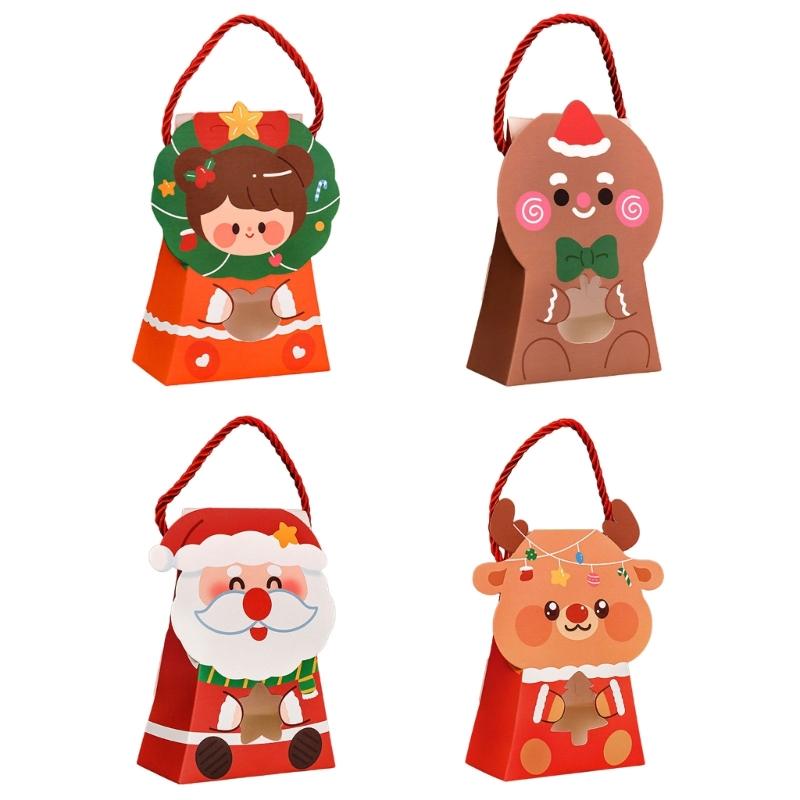 Festive Christmas Gift Boxes 10pcs Chocolate Candy Packaging Bags for Home Decor