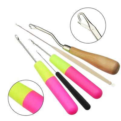 5Pcs/Set Repair Tools Carpets Wigs Knitting Hair Extensions Hook Latch Crochet Needle Hair Weave