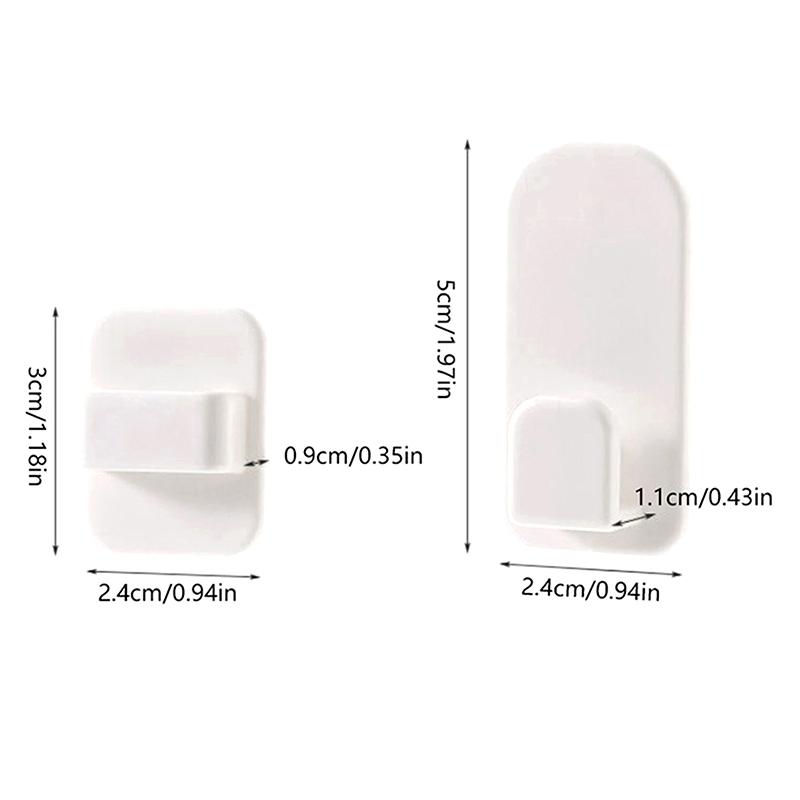 2 Páry Samolepicí Háček Sada Pro Klimatizaci TV Dálkové Ovládání Silný Věšák Plastový Klíč Nástěnné Stojany Držák Domácí Organizace