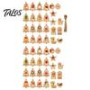 Holiday Souvenir Tags 50Pcs Christmas Tree Gift with Hemp Rope, Brown Paper Tags, Winter Party Favors Hanging Name Labels for DIY Xmas Wrapping